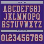 Personalized Purple Gray-Orange Mesh Authentic Football Jersey Team Custom Name and Number