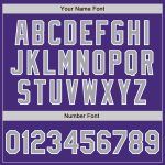 Personalized Purple Gray-White Authentic Baseball Jersey Team Custom Name and Number