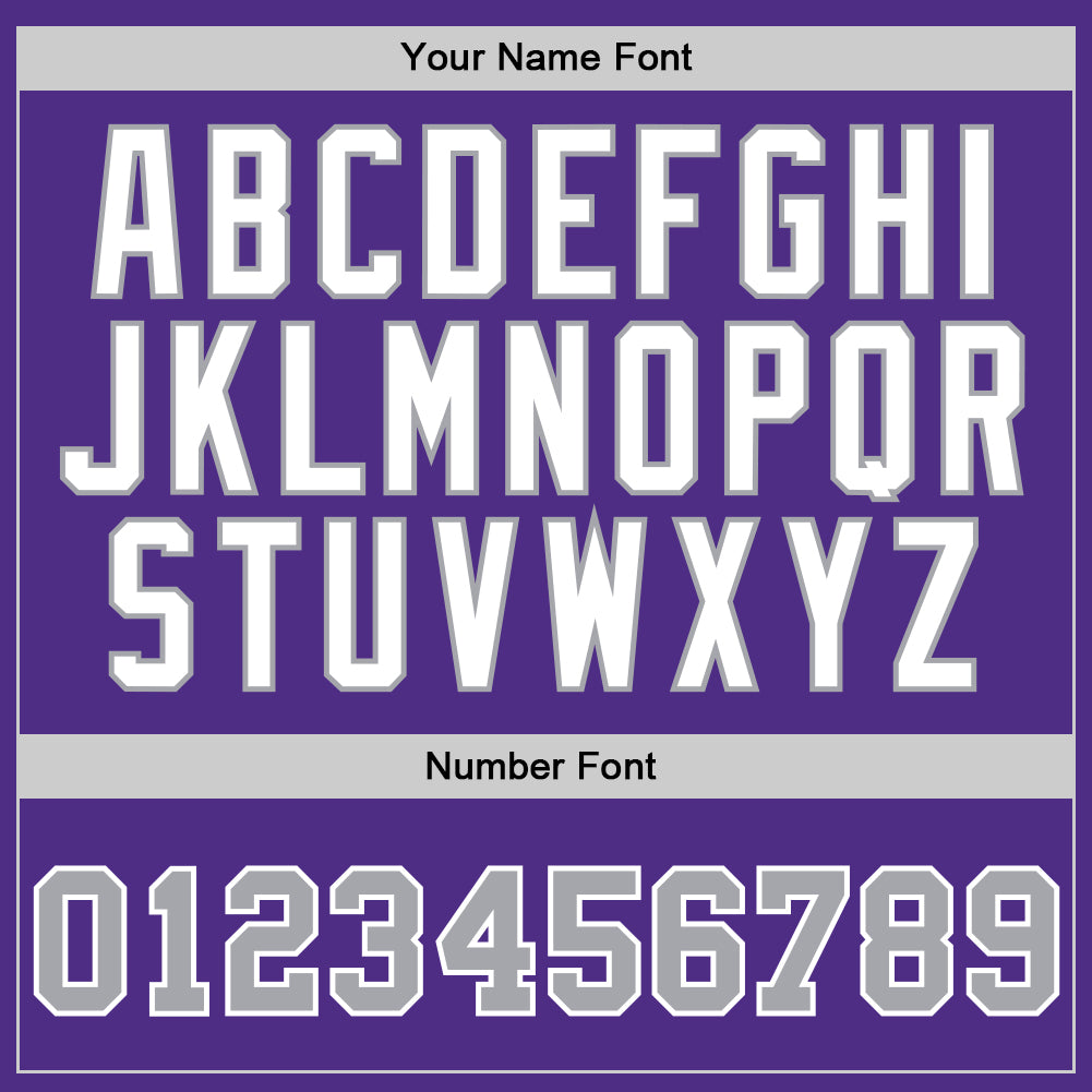 Personalized Purple Gray-White Authentic Throwback Basketball Jersey Team Custom Name and Number Personalized Purple Gray-White Authentic Throwback Basketball Jersey Team Custom Name and Number - Image 3