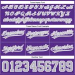 Personalized Purple Gray-White Authentic Throwback Basketball Shorts