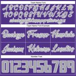 Personalized Purple Gray-White Authentic Throwback Basketball Shorts Team Custom Name and Number