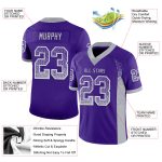 Personalized Purple Gray-White Mesh Drift Fashion Football Jersey Team Custom Name and Number