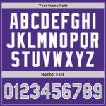 Personalized Purple Gray-White Two-Button Unisex Softball Jersey Team Custom Name and Number