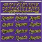 Personalized Purple Green-Gold Bomber Full-Snap Varsity Letterman Jacket Team Custom Name and Number