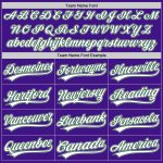 Personalized Purple Green-Gray Authentic Throwback Baseball Jersey Team Custom Name and Number