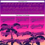 Personalized Purple Hot Pink 3D Pattern Design Hawaii Palm Trees Authentic Baseball Jersey