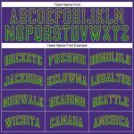 Personalized Purple Kelly Green-Gold Authentic Drift Fashion Baseball Jersey Team Custom Name and Number