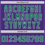 Personalized Purple Kelly Green-White Authentic Baseball Jersey