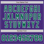 Personalized Purple Kelly Green-White Authentic Baseball Jersey Team Custom Name and Number
