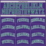 Personalized Purple Kelly Green-White Authentic Baseball Jersey