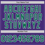 Personalized Purple Kelly Green-White Authentic Sleeveless Baseball Jersey
