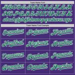 Personalized Purple Kelly Green-White Authentic Sleeveless Baseball Jersey