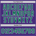 Personalized Purple Kelly Green-White Authentic Throwback Basketball Jersey
