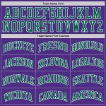 Personalized Purple Kelly Green-White Authentic Throwback Basketball Jersey Team Custom Name and Number