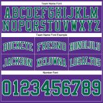 Personalized Purple Kelly Green-White Authentic Throwback Basketball Shorts Team Custom Name and Number