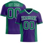 Personalized Purple Kelly Green-White Mesh Authentic Football Jersey