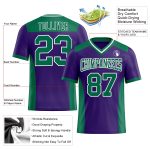 Personalized Purple Kelly Green-White Mesh Authentic Football Jersey