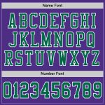 Personalized Purple Kelly Green-White Mesh Authentic Football Jersey Team Custom Name and Number