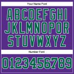 Personalized Purple Kelly Green-White Mesh Authentic Football Jersey