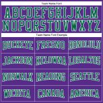 Personalized Purple Kelly Green-White Mesh Authentic Football Jersey