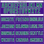 Personalized Purple Kelly Green-White Mesh Authentic Throwback Baseball Jersey