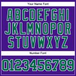 Personalized Purple Kelly Green-White Mesh Authentic Throwback Baseball Jersey