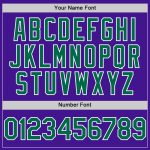 Personalized Purple Kelly Green-White Mesh Authentic Throwback Baseball Jersey Team Custom Name and Number