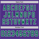 Personalized Purple Kelly Green-White Mesh Authentic Throwback Football Jersey Team Custom Name and Number