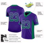 Personalized Purple Kelly Green-White Mesh Drift Fashion Football Jersey Team Custom Name and Number