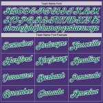 Personalized Purple Kelly Green-White Performance T-Shirt Team Custom Name and Number