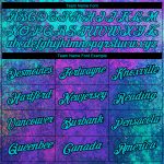 Personalized Purple Lakes Blue-Black 3D Pattern Design Holi Festival Color Powder Performance T-Shirt Team Custom Name and Number
