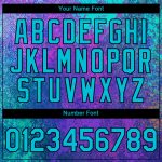 Personalized Purple Lakes Blue-Black 3D Pattern Design Holi Festival Color Powder Performance T-Shirt Team Custom Name and Number
