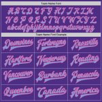 Personalized Purple Light Blue Black-Pink Bomber Full-Snap Varsity Letterman Two Tone Jacket Team Custom Name and Number