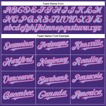 Personalized Purple Light Blue-Pink Authentic Baseball Jersey