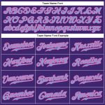 Personalized Purple Light Blue-Pink Authentic Baseball Jersey Team Custom Name and Number