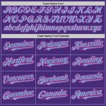 Personalized Purple Light Blue-Pink Authentic Raglan Sleeves Baseball Jersey Team Custom Name and Number