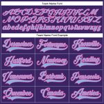 Personalized Purple Light Blue-Pink Hockey Lace Neck Jersey Team Custom Name and Number