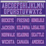 Personalized Purple Light Blue-Pink Mesh Authentic Football Jersey Team Custom Name and Number