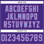 Personalized Purple Light Blue-Pink Mesh Authentic Football Jersey Team Custom Name and Number