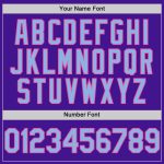 Personalized Purple Light Blue-Pink Mesh Authentic Throwback Baseball Jersey Team Custom Name and Number