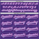 Personalized Purple Light Blue-Pink Two-Button Unisex Softball Jersey Team Custom Name and Number