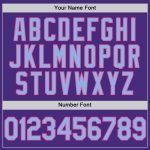 Personalized Purple Light Blue-Pink Two-Button Unisex Softball Jersey Team Custom Name and Number