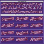 Personalized Purple Light Blue-Red Authentic Baseball Jersey Team Custom Name and Number