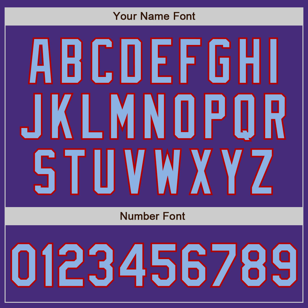 Personalized Purple Light Blue-Red Authentic Baseball Jersey Team Custom Name and Number Personalized Purple Light Blue-Red Authentic Baseball Jersey Team Custom Name and Number - Image 5