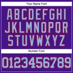 Personalized Purple Light Blue-Red Mesh Authentic Throwback Baseball Jersey