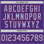 Personalized Purple Light Blue-Red Two-Button Unisex Softball Jersey Team Custom Name and Number
