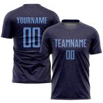 Personalized Purple Light Blue Sublimation Soccer Uniform Jersey Team Custom Name and Number