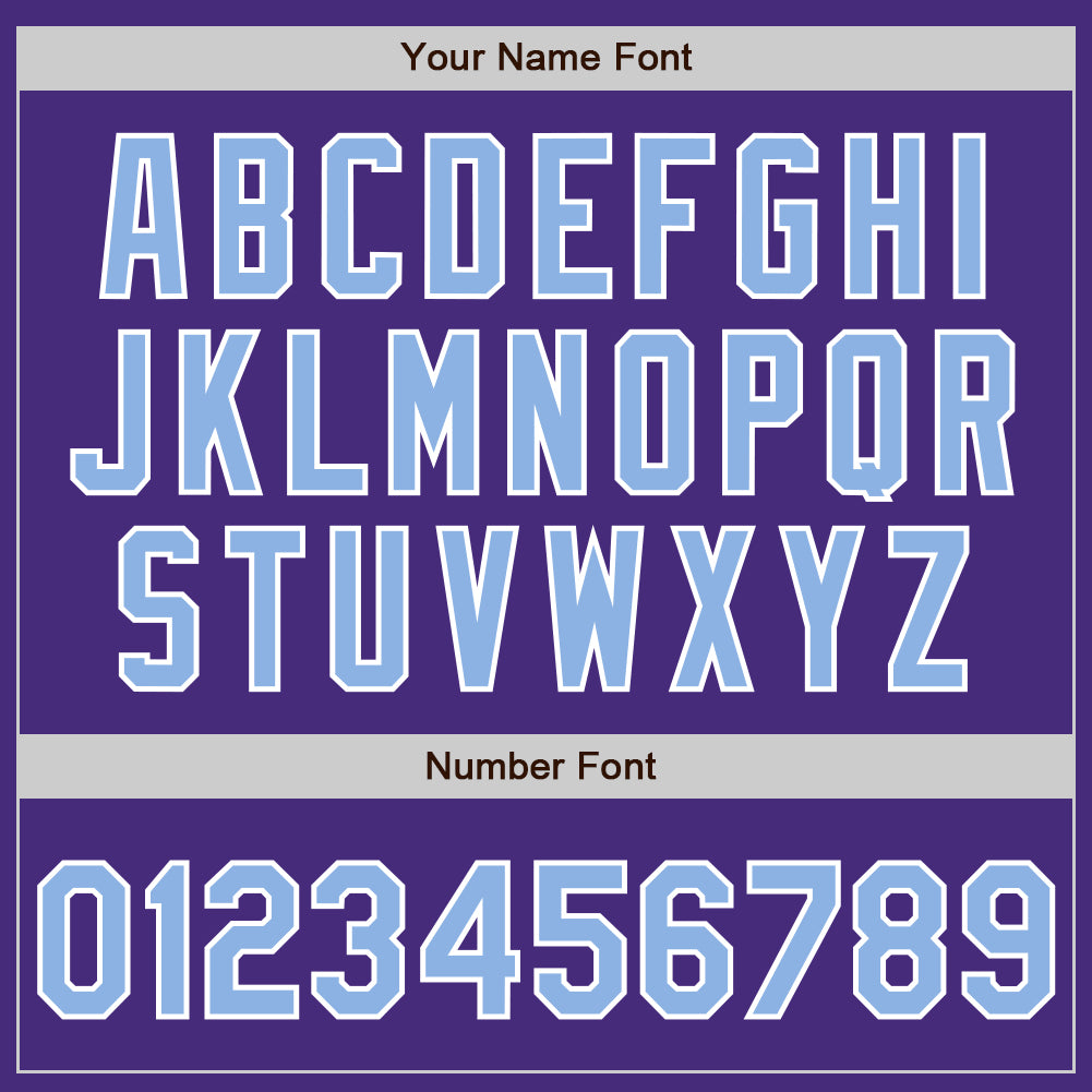 Personalized Purple Light Blue-White Authentic Baseball Jersey Personalized Purple Light Blue-White Authentic Baseball Jersey - Image 5