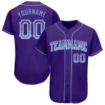 Personalized Purple Light Blue-White Authentic Drift Fashion Baseball Jersey Team Custom Name and Number