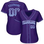 Personalized Purple Light Blue-White Authentic Drift Fashion Baseball Jersey Team Custom Name and Number